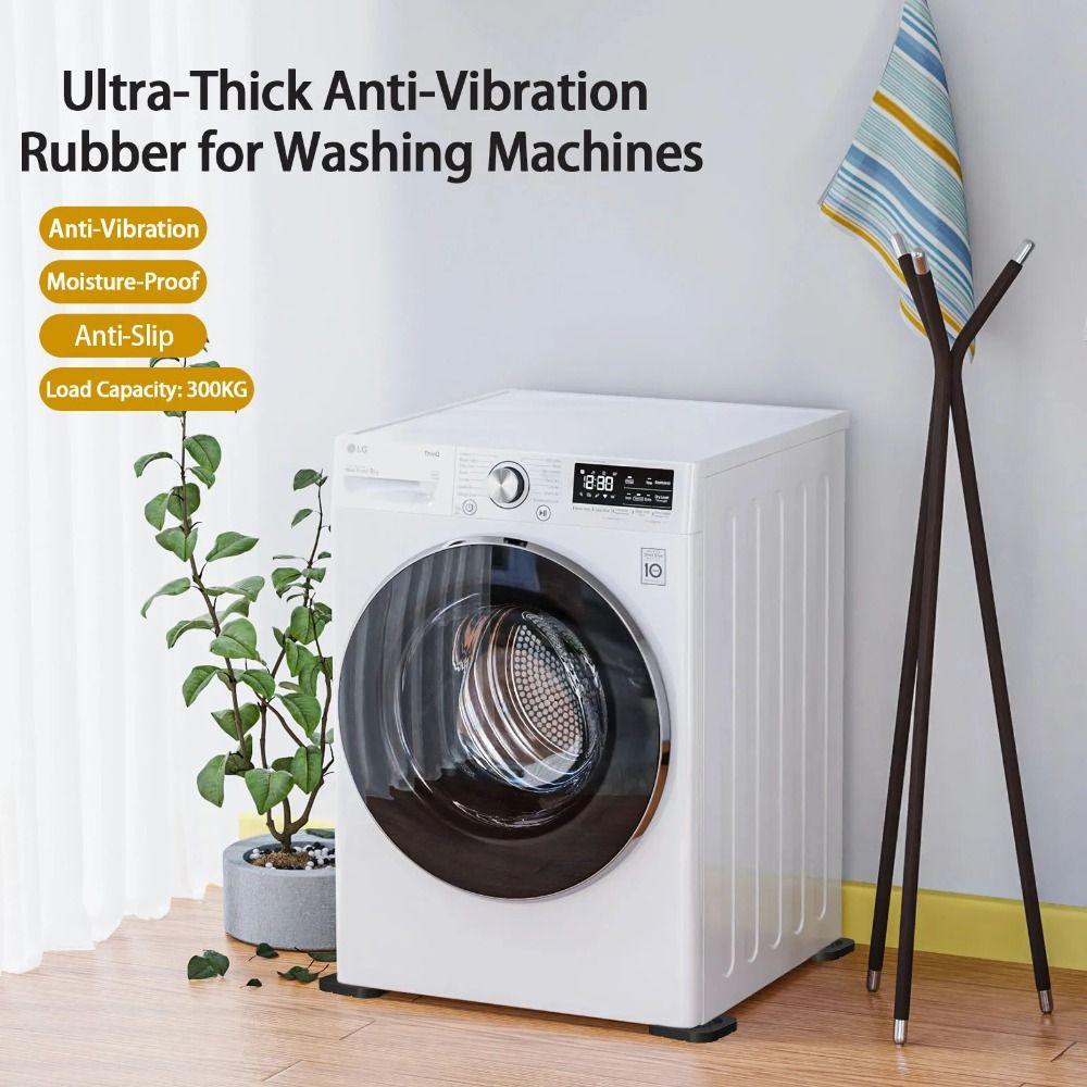 4 Stück Anti-Rutsch-Unterlegscheibe Anti-Vibrations-Fußpolster Stoßdämpfende Stumme Dämpfer Waschmaschinen-Fußpolster Erhöhung