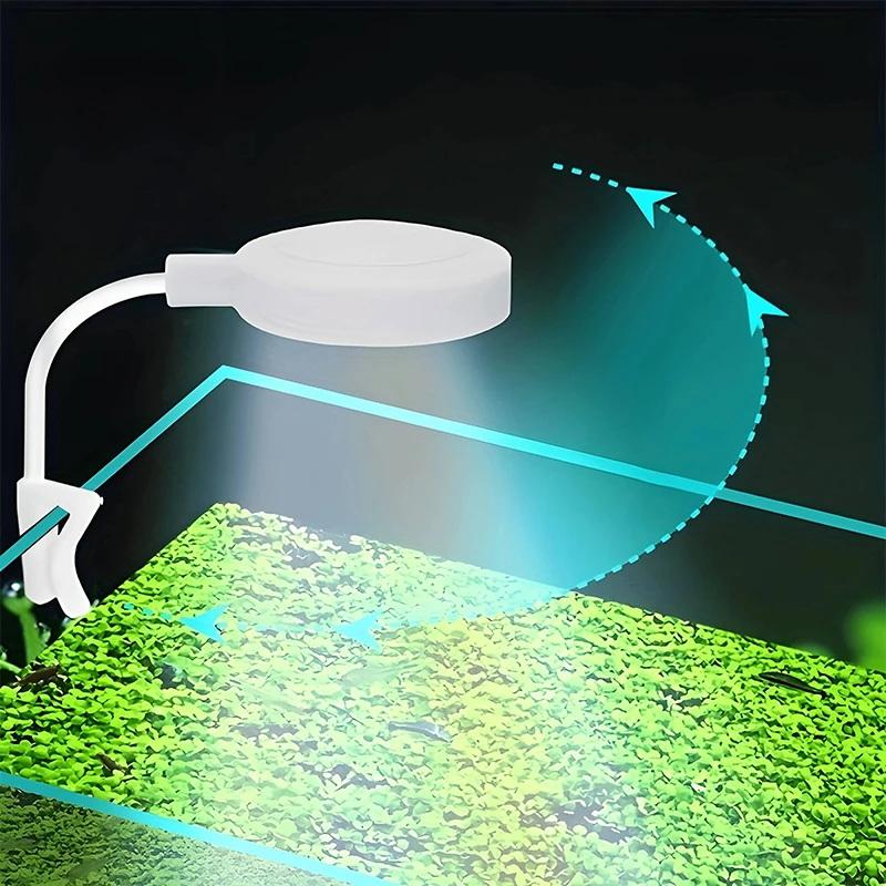 Small Fish Tank Light with USB and Adapter, LED, Full Spectrum and 360° Rotating Clip-On Mounting System