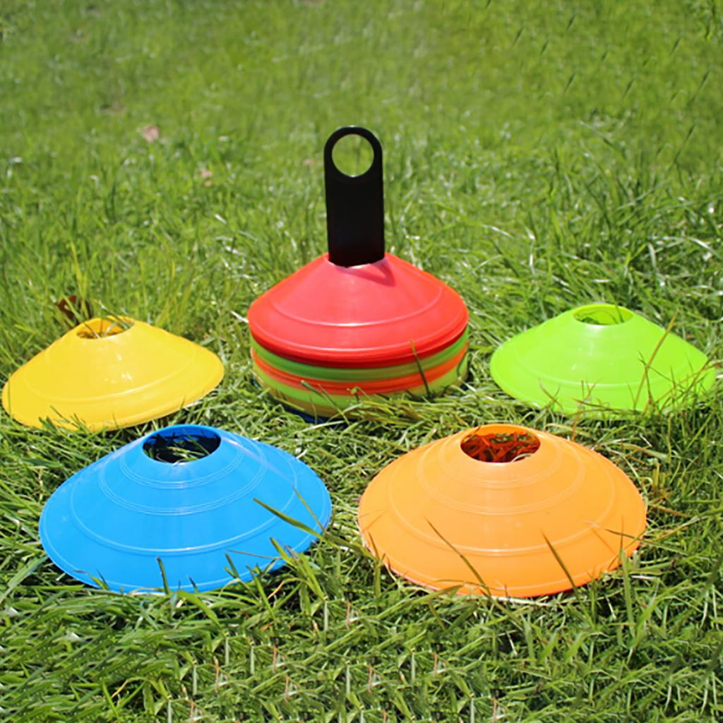 10Pcs Agility Soccer Cones with Plastic Brackets Agility Football Cones Replacement for Indoor & Outdoor Games Durable