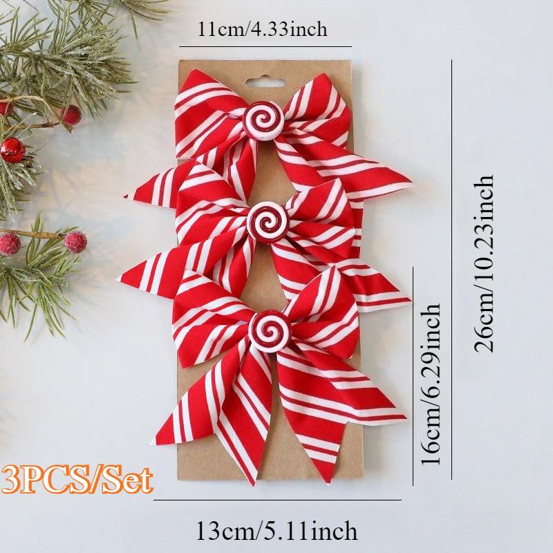 Christmas Decorative Knots 25x25cm Red Velvet Ribbon Bows Large Size Plush Bow Flower Craft Christmas Tree Ornaments Deco Noel