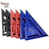 Hot Sale 1Pcs Red Aluminum Alloy Triangle Ruler High Precision Clear Scales For Woodworking Carpentry Construction Measuring