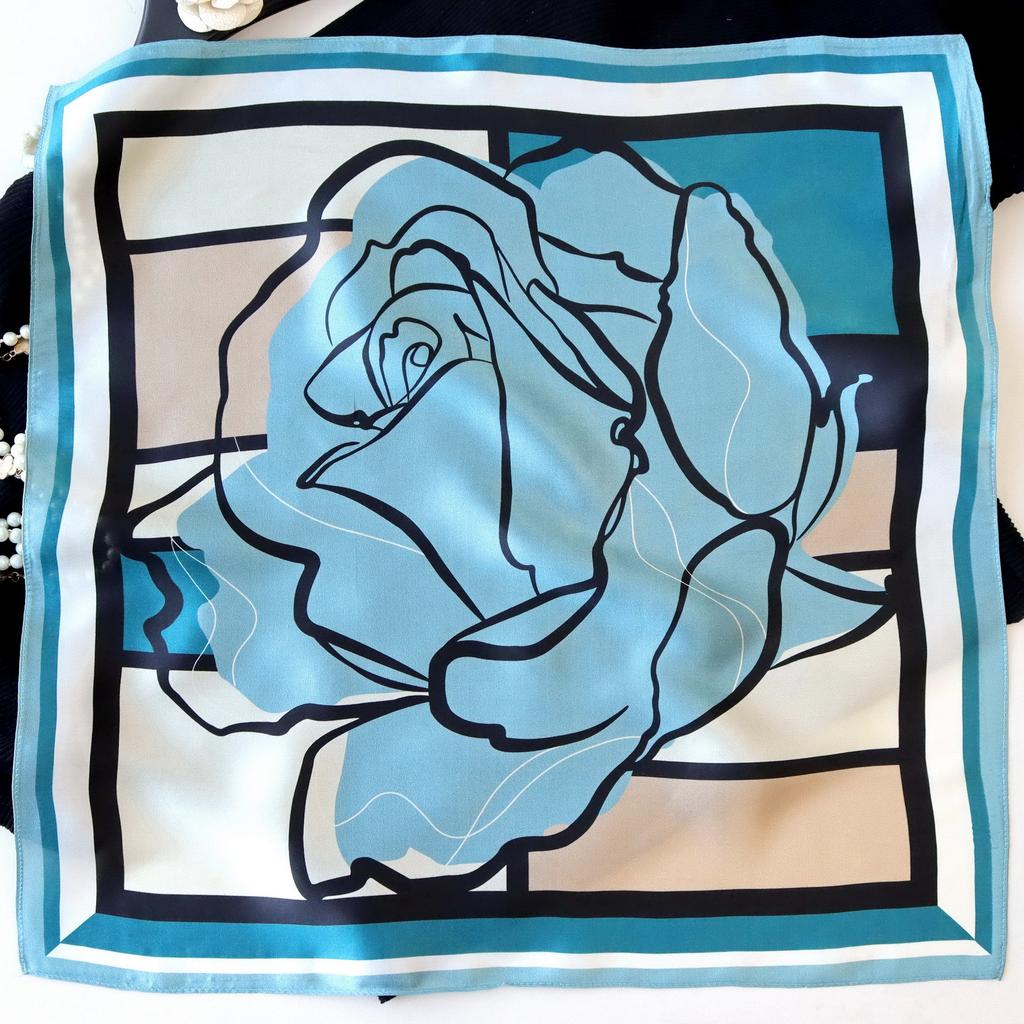 Neuer 100% Naturseide Schal Halstuch Foulard Damen Bandana Schals Frauen Hijab Schal Wickeltuch Quadratisches Kopftuch