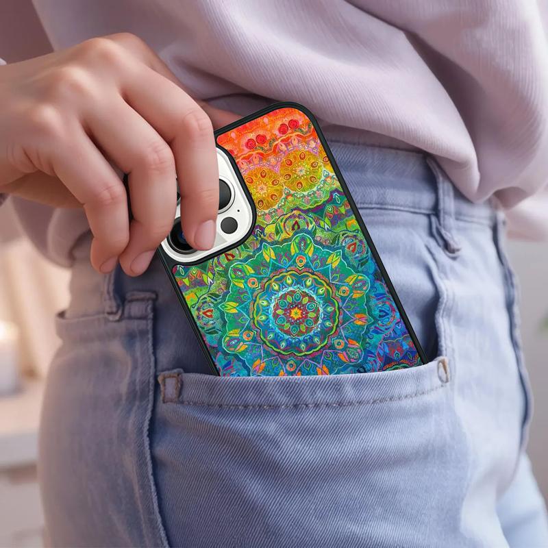 Indian Pattern Mandala soft Phone Case For iPhone 17 Air 15 16e 14 13 Pro Max Coque 12 11 Pro Max PLUS cover