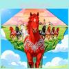 Horse Kite With Polyester Material And Mechanical Craft For Childrens Outdoor Play