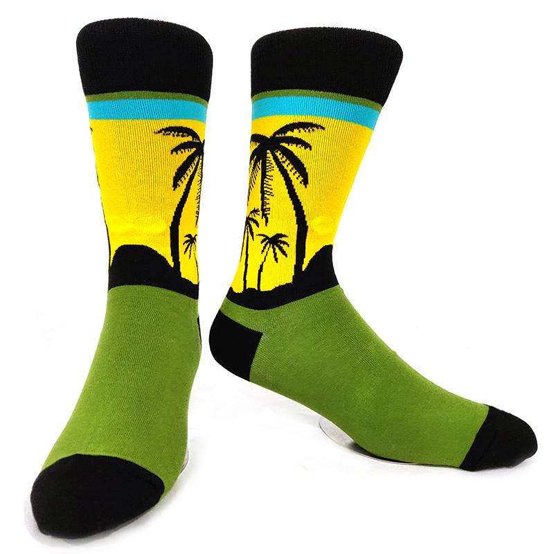 Novelty Happy Funny Men Graphic Socks Cotton Poker Corgi Frog Crazy Burger Piranh Wolf Avocado Eagle Sock