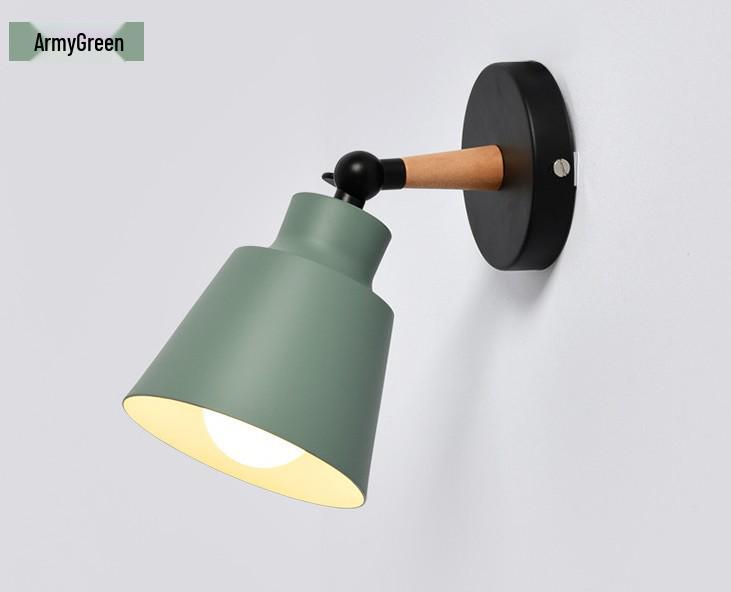 Nordic Creative Solid Wood Wall Lamp for Bedrooms, Hallways, and Children's Rooms