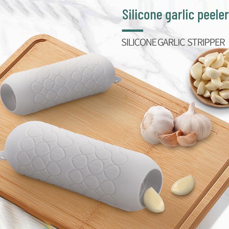 Silicone Garlic Peeler and Manual Press Gadget