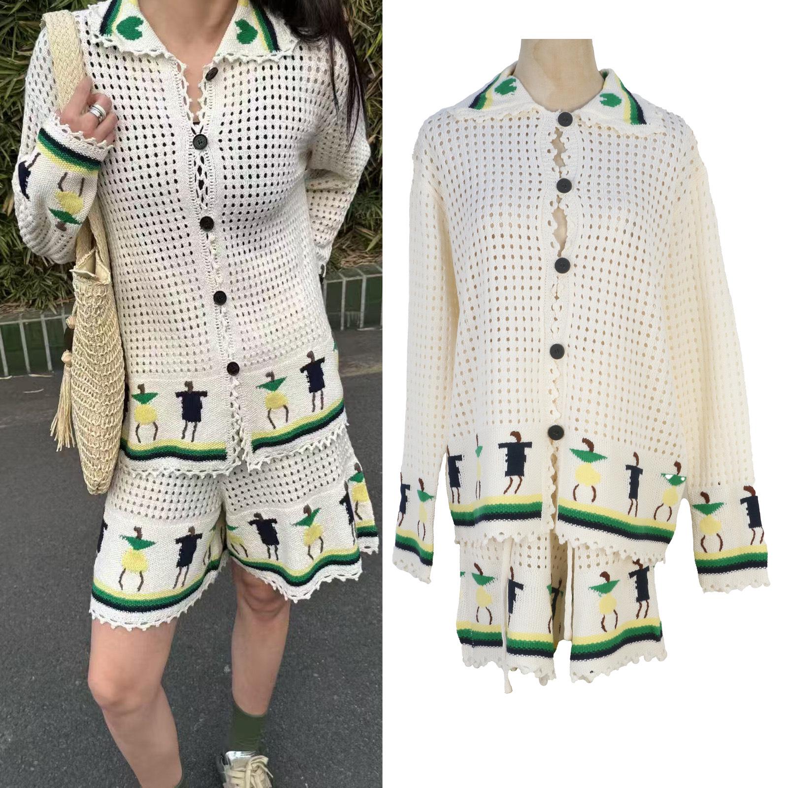 

Retro Hong Kong Style Beaded Embroidered Crochet Knit Floral Cardigan Vest Medium