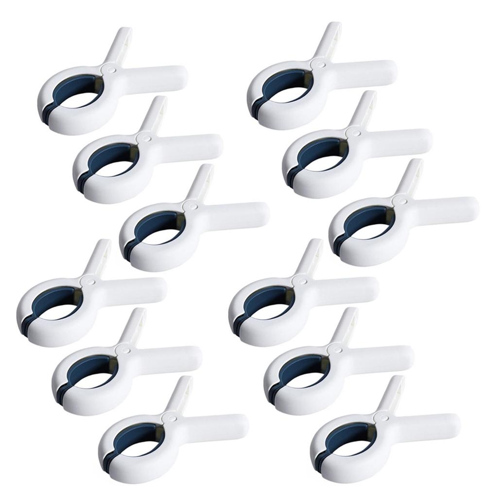 Alfileres para secar ropa, clips de plástico resistentes al viento y sin rastro, clips domésticos para fijar edredones, paquete de 3