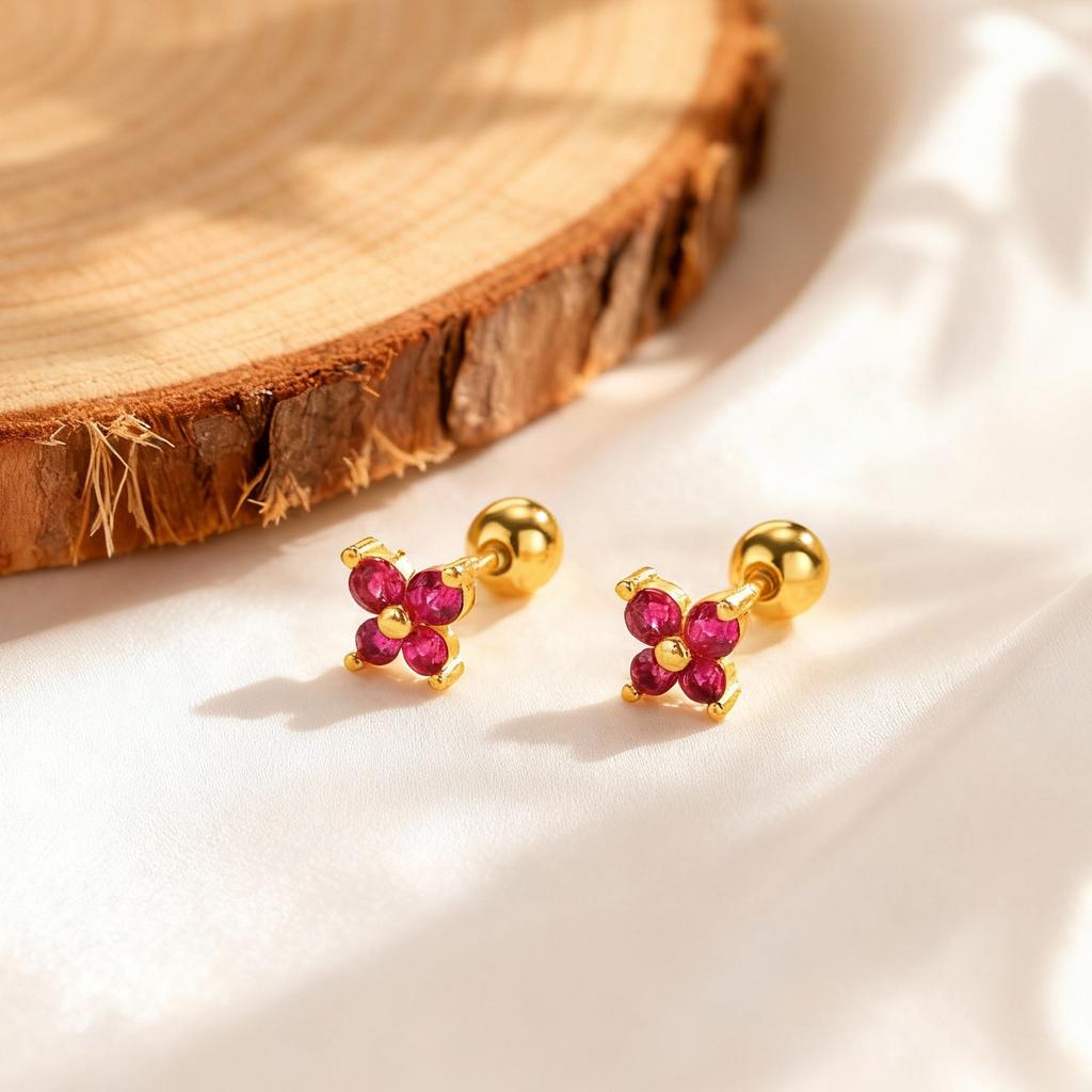 Mini Dainty White Zirconia Butterfly Stud Earrings for Women Girls,Stainless Steel Zircon Earrings,Gold Plated Exquisite Jewelry