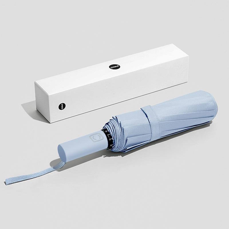 Automatic umbrella men's and women's folding sun umbrella, enlarged reinforcement, weather and rain dual-purpose sun protection