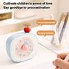 Portable Cartoon Apple Visual Magnetic Timer Dopamine Rotation Timing Countdown Reminder Kitchen Cooking Timer for Cooking