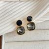 New Light Luxury Niche Crystal Sugar Cube Earrings High Sense Versatile Temperament Geometric Stud Earrings