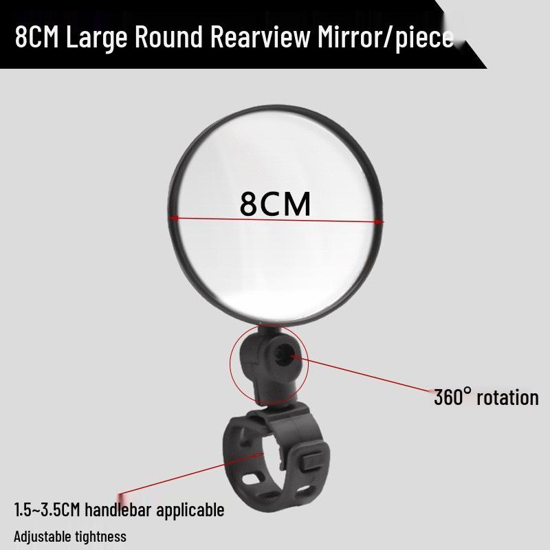 Adjustable HD Convex Bicycle Rearview Mirror for Road and Mountain Bikes