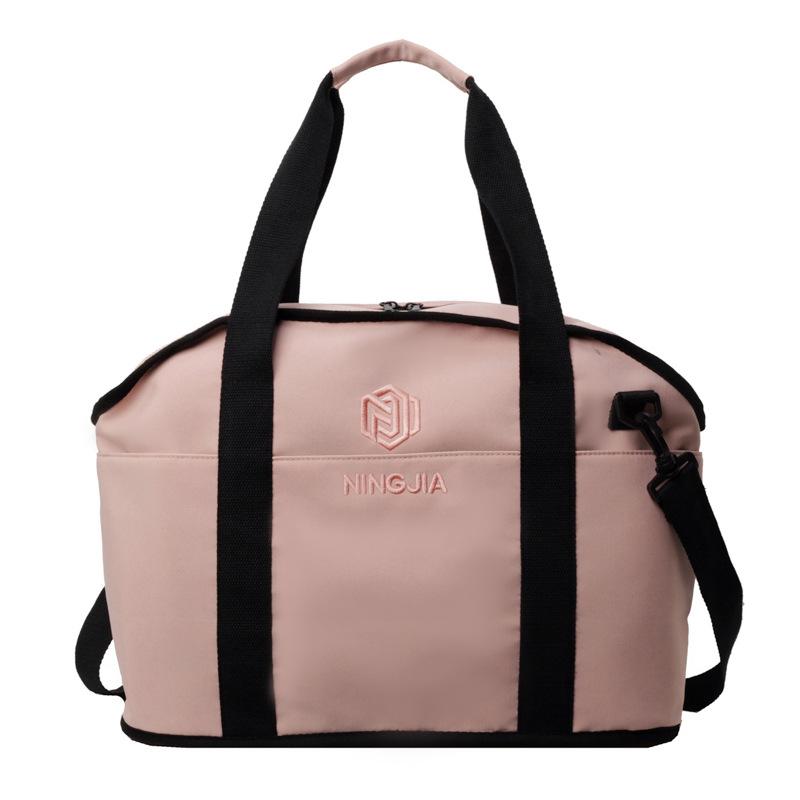 

Дорожная сумка, большая вместительная сумка для сухого и влажного спорта, спортивная сумка для фитнеса, женская сумка для йоги, сумка для багажа, сумка для хранения розовый