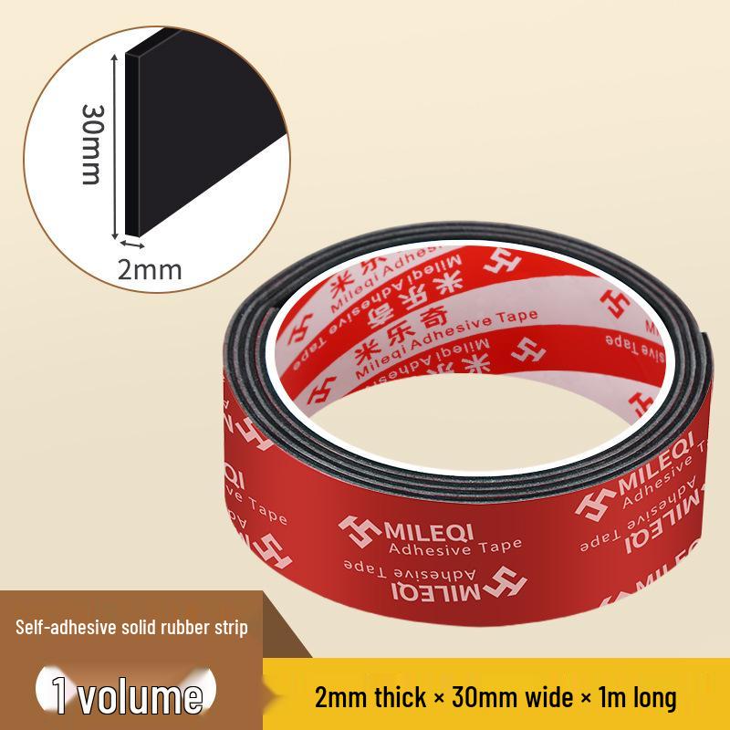 Mileqi EPDM Self-Adhesive Shock-Absorbing Anti-Slip Rubber Pad Strip