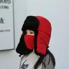 Hat Men's winter real rabbit hair cold-proof women's tide cycling warm fleece thickened cotton hat
