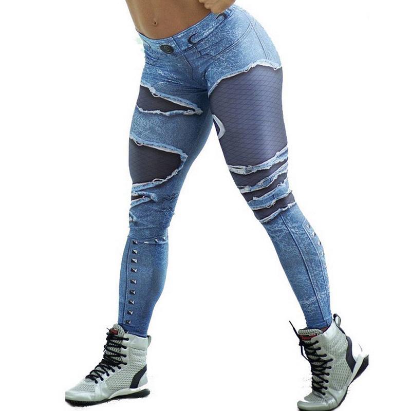 High-Waist Sweat-Resistant Printed Yoga Leggings
