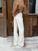 Off-white High-Waisted Micro-flare Jeans for Women - 2026 Spring/Autumn Collection with Flap Back Pockets and Slimming Horseshoe Fit
