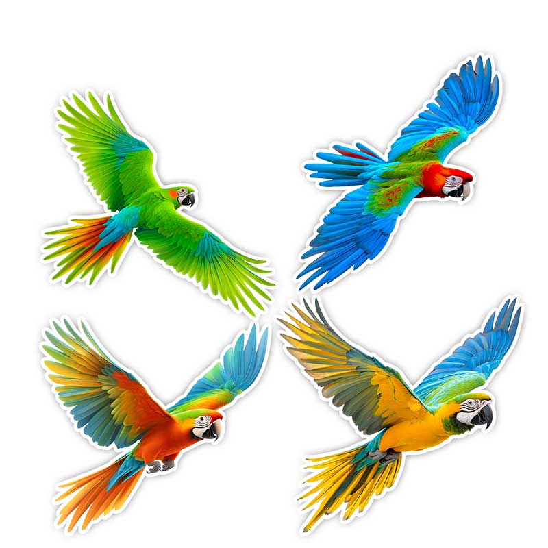 Car Stickers Colorful Parrot Animal Waterproof Styling Automobiles Motorcycle Exterior Accessories Vinyl Decals TM313