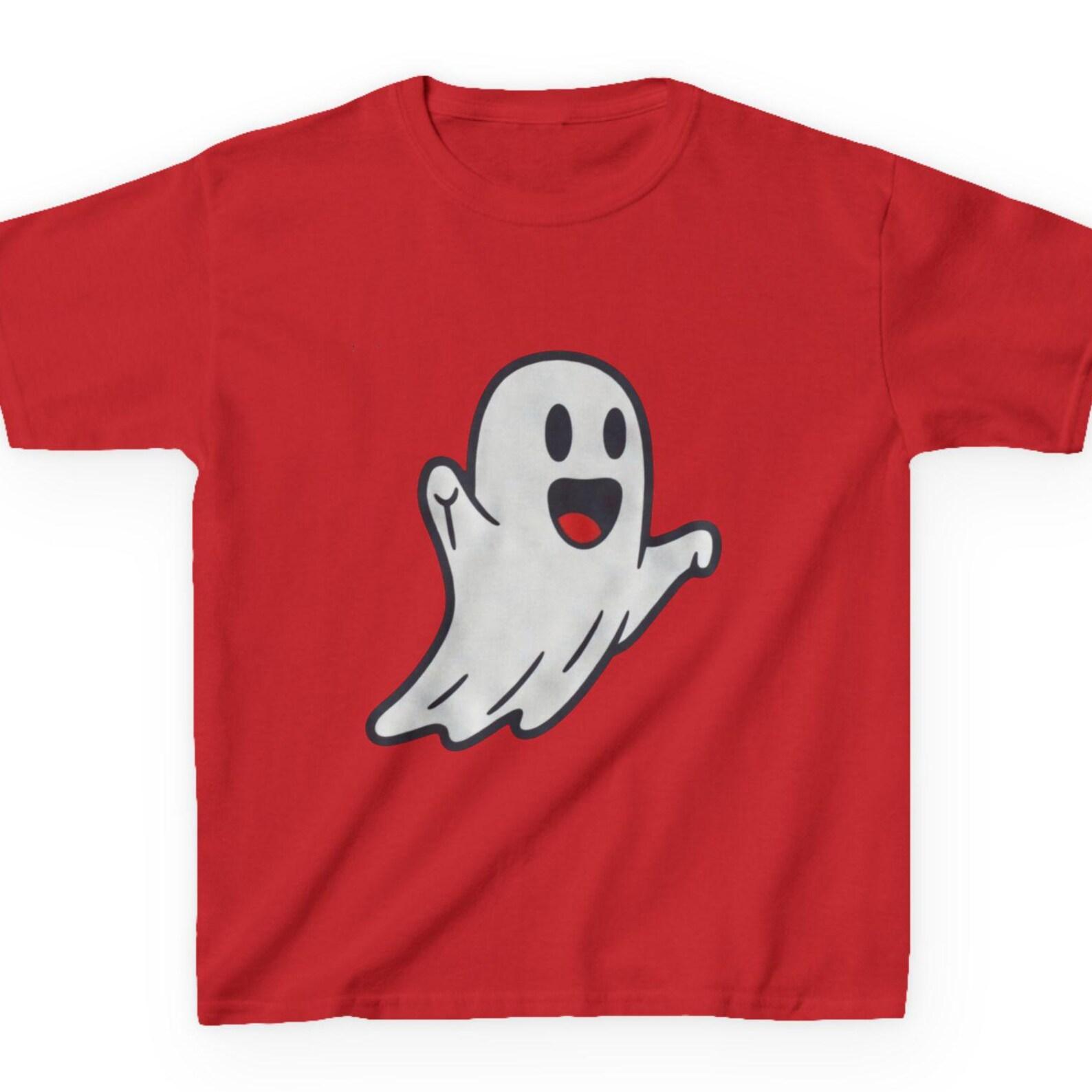 Flying Ghost Kids T-Shirt | Cute Spooky Tee | Pastel Goth Aesthetic Kids Shirt | Whimsical Ghost Graphic Top | Stay Spooky 100