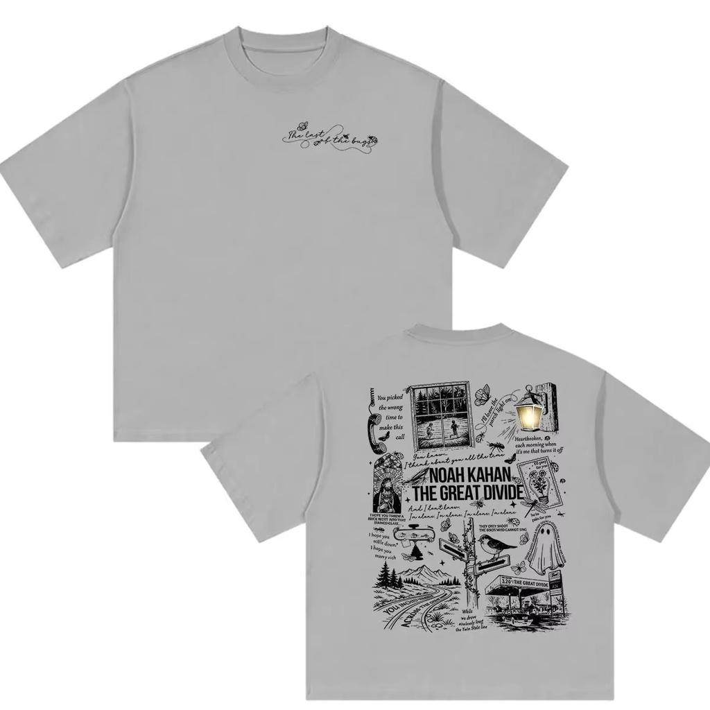 Noah Kahan The Great Divide Tour 2026 Graphic Tshirt 100cotton Unisexs Unisexs Popular Oversized Fashion Casual Tshirt Fan Gift