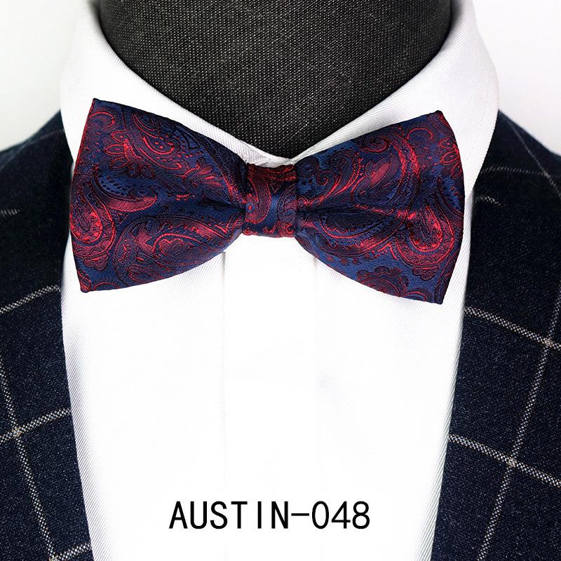 Men's Jacquard Bow Tie & Boutonniere Set for Weddings