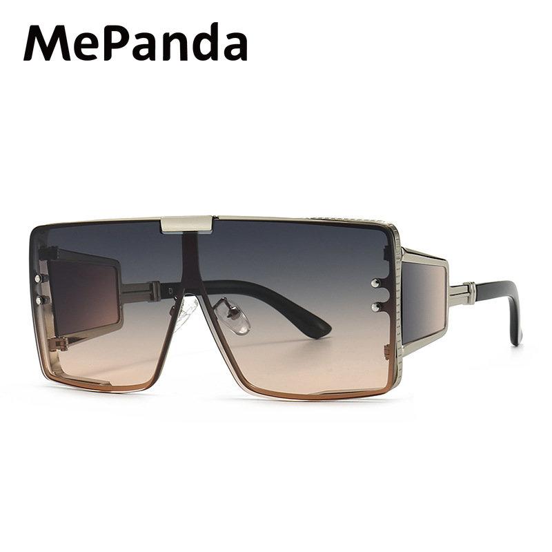 MePanda Unisex Large Square Frame Metal Outdoor Travel Fashion sunglasses,UV400