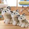 20Cm Mignon Chien Husky Peluche Animal en Peluche Doux Kawaii Allongé Marron Animal de Compagnie Chiot Oreiller Poupée Jouets Pour Cadeau de Noël