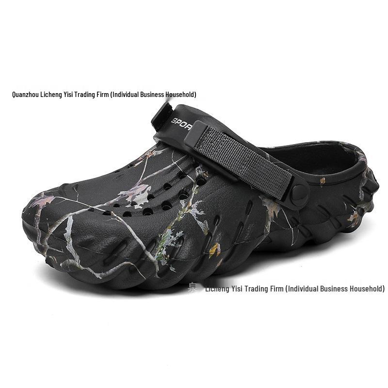 

Мужские уличные повседневные шлепанцы больших размеров с открытым носком – Модная пляжная обувь 39 чёрный