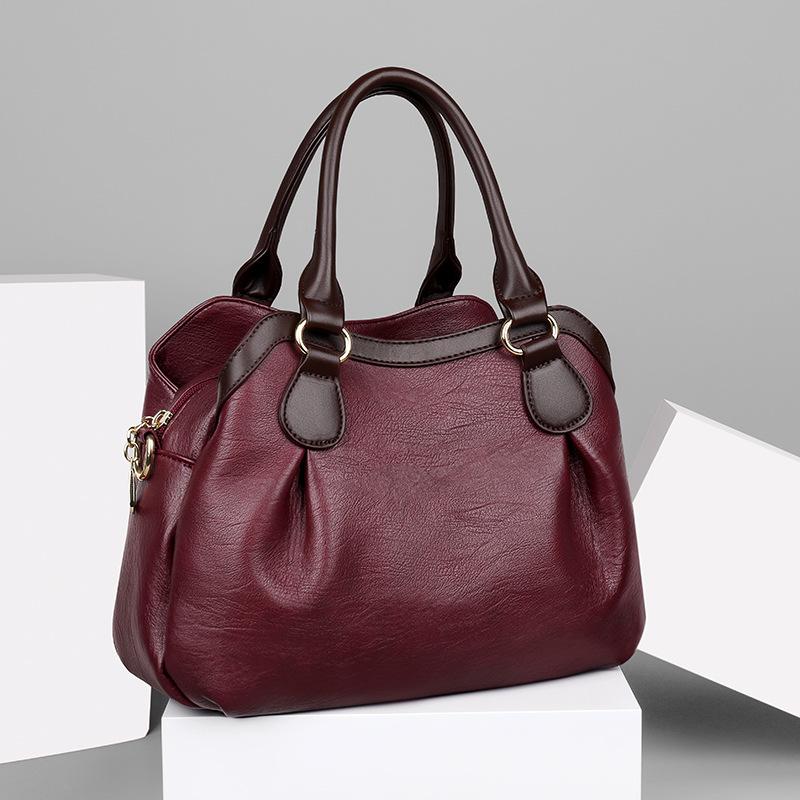 Popular Women'S Handbags Fashionable Atmosphere Commuter Pleated Bags Sheepskin Quality Women'S Bags