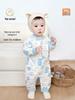 Maienmier Quilted Baby Jumpsuit - 40g Warm Cotton Romper for Autumn & Winter