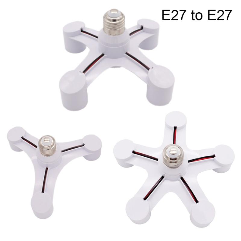 Screw E27 LED Base Light E27 to E27 Splitter Adapter Lamp Holder E27 Socket Blub Holder Converter 3 in 1 / 4 in 1 / 5 in 1
