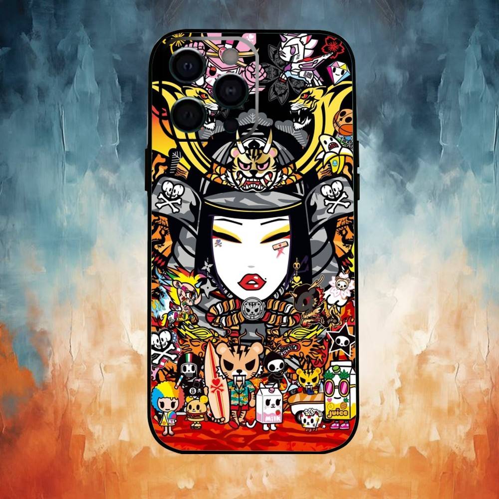 T-Tokidoki Comic Art Phone Case For iPhone 17,16,15,14,13,12,11 Plus,Pro,Max,XS Silicone Soft Cover