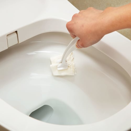 Mameita Cleaning Toilet Tongs, 6cm Wide X 3cm Deep X 22cm Long, White, Fits Sheets and Paper, Compact, Includes Storage Case, TS-311