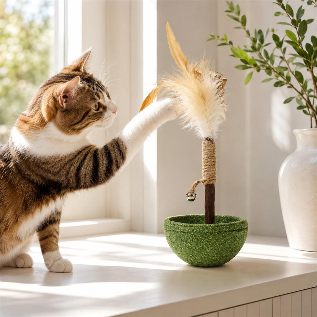 Toy Tumbler for Cats, Interactive Wobble Toy for Indoor Play and Enrichment