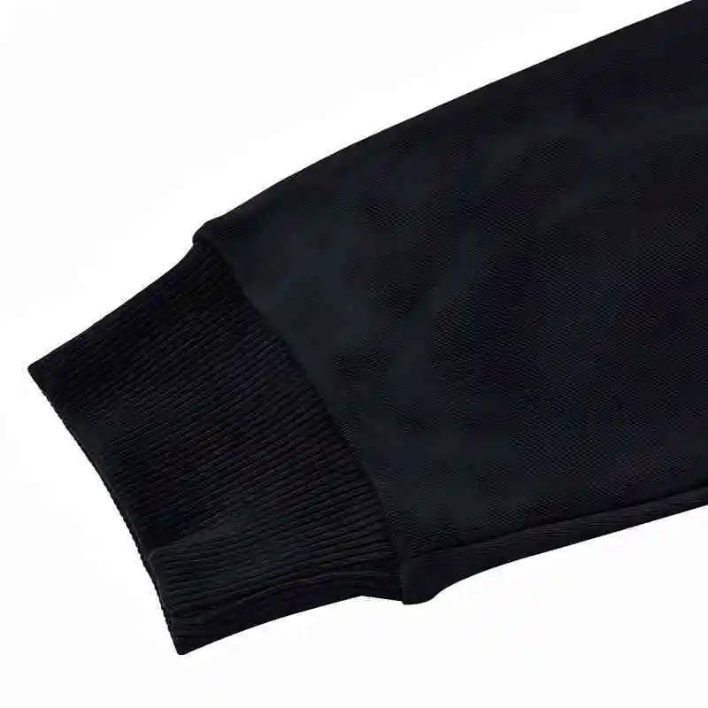 Li Ning Solid Color Simple Loose Breathable Versatile Round Neck Pullover Long Sleeve T-Shirt Casual Sports Set Unisex Tops Black YTLU051-1+AKLVB11-1