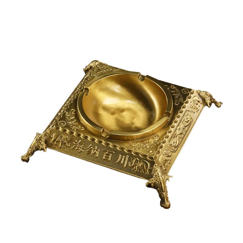 Copper Ashtray Decoration Household Office Decoration Gifts & Crafts Factory Wholesale
