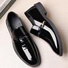 Large size men's patent leather shoes trendy business dress British pointed toe glove men's shoes single shoes