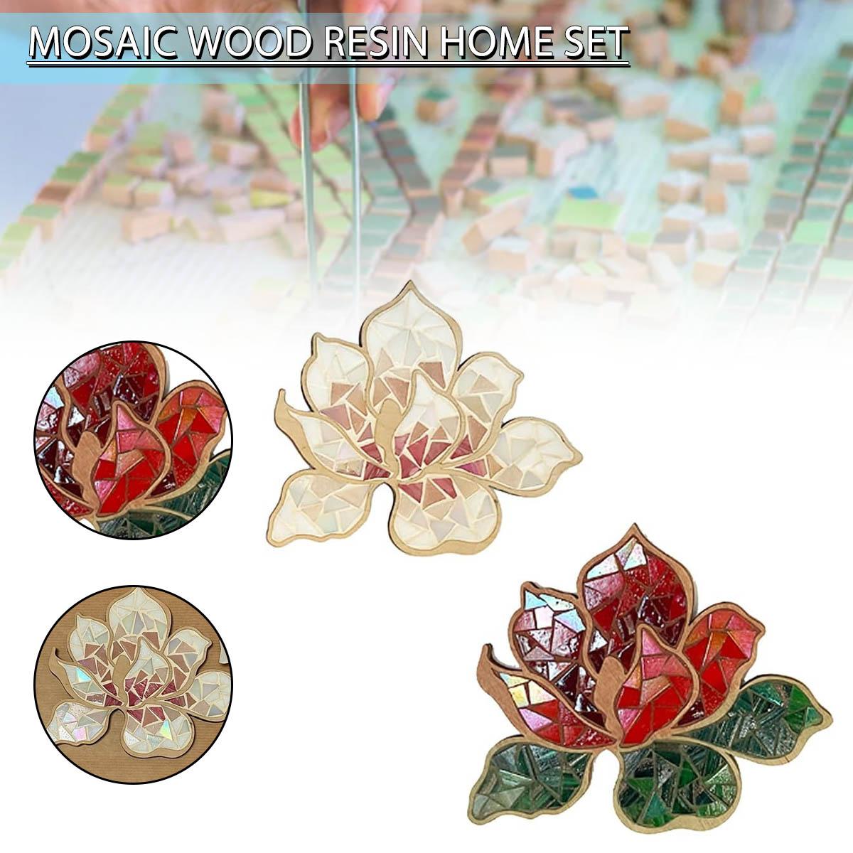 

PDTO DIY Мозаика Наборы для рукоделия из дерева Красочные цветочные мозаичные художественные наборы Рождественские украшения