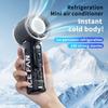 Turbos Chilled Ice Sensation Cold Fan 3000mAh Rechargeable Mini Turbos Fan 100 Speeds Outdoor Protable Handheld Air Cooling Fan