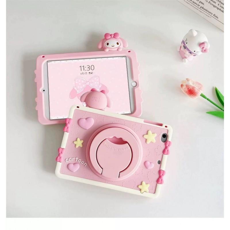 IPad Case 10th Gen Air 7/6 9 Pro Cartoon Melody Silicone Stand Cover