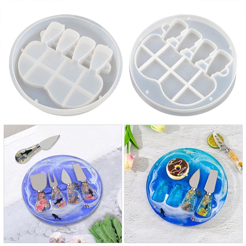 Creative Casting Mold Resin Paddle Mold Knife Fork Flat Shovel Silicone Molds for DIY Handcraft Beginners Home Decor