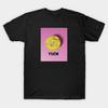 Asian Size Men Black Print T-shirt Yuck! No-Cut Print Cotton Tshirt