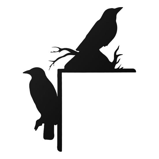 Halloween Door Corner Sign Decoration Easy Installation Door Frame Decor Ghost Black Cat Witch Hat Frame Topper Sign