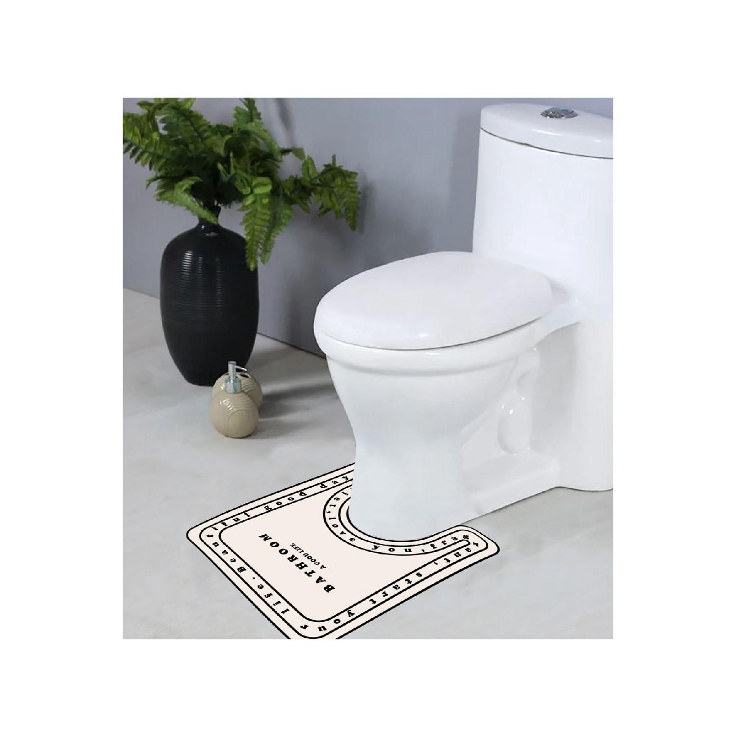 

Toilet Seat Mat Bathroom Mat Toilet Front кремовый