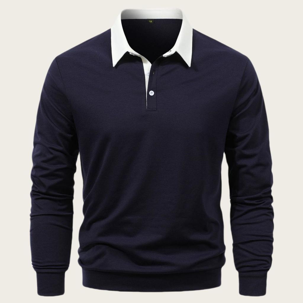 Men S Long Sleeve Polo Shirt Casual European Size High Quality Autumn