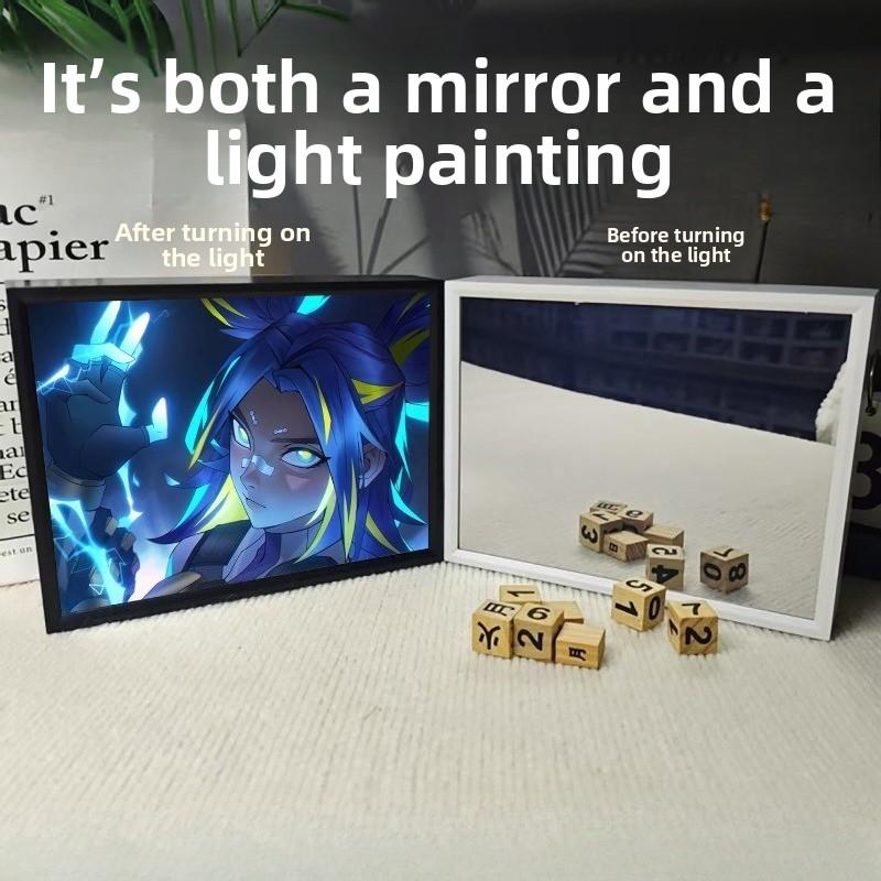 

21см/8.27дюйма Valorant Световая 3D лампа Фигурка аниме Периферия Мультяшный настольный дисплей Спальня Коллекционный Реквизит для вечеринки Plug in model white