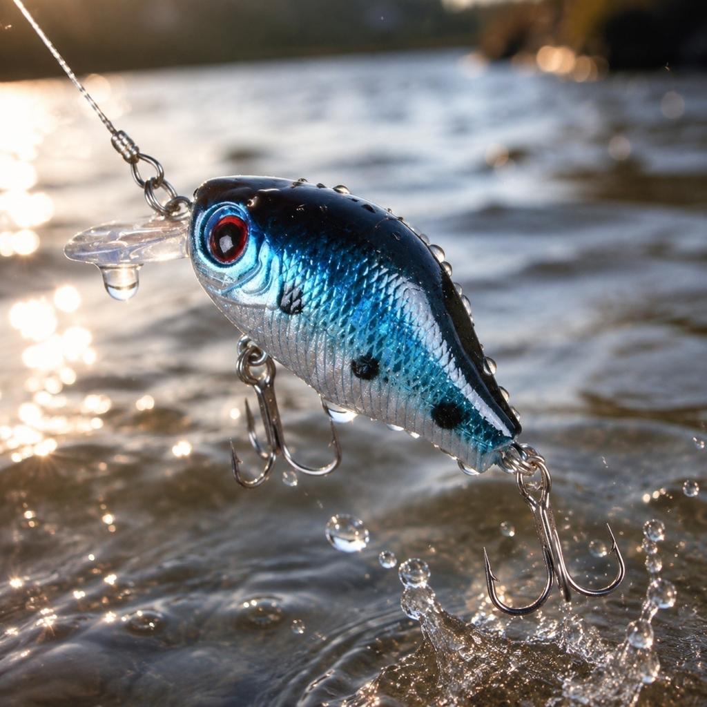 Fishing Lure Crankbait Hard Bait Artificial Bionic Fish Shape Lure with Treble Hooks for Freshwater Fishing Tackle
