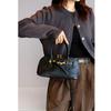 Luxury Brand Genuine Leather Women Handbags Fashion Gold Buckle Shoulder Bags Women Retro Cowhide Boston Bags Lady